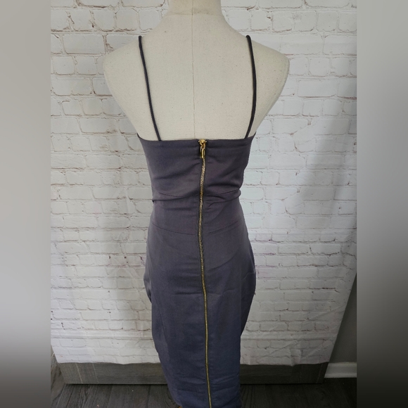 Celeb Boutique Vintage Leather Dress with Snake Contrast | Gray | Small | EUC - Picture 5 of 13